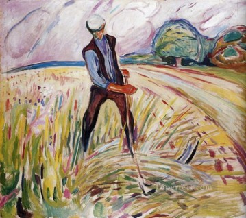 Expressionism Painting - the haymaker 1916 Edvard Munch Expressionism